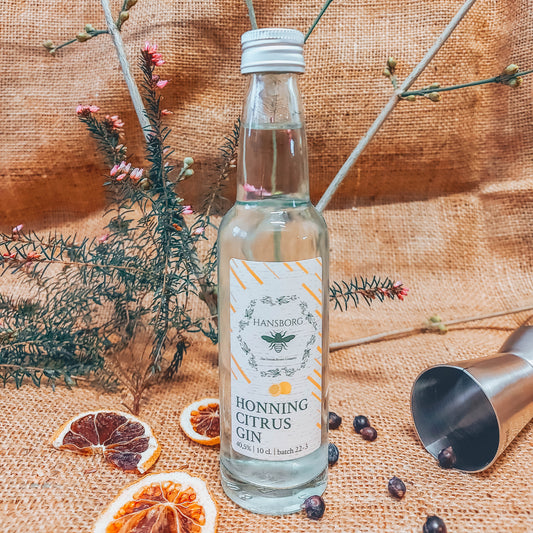 Gin m. Honning & Citrus – Dansk honning gin fra Hansborg