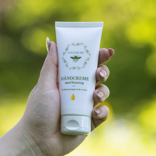 Honning citrus håndcreme fra Hansborg, som er lavet på hansborgs honning fra egne bistader
