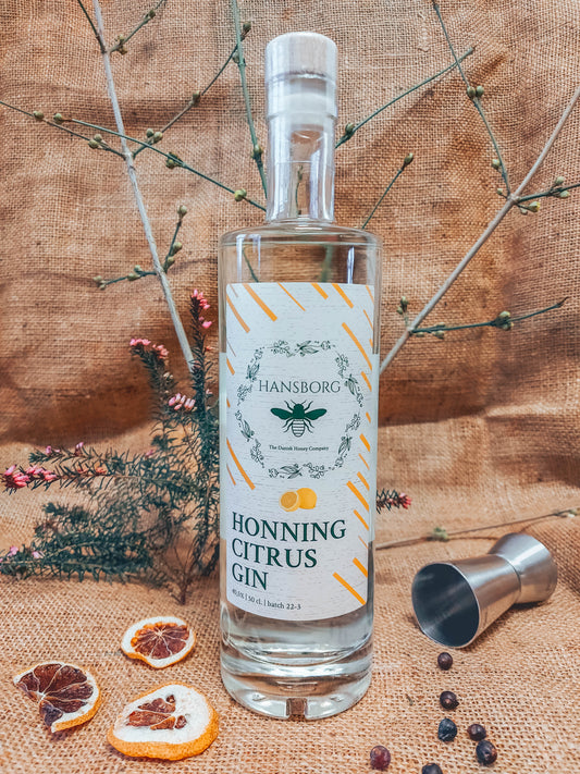 Gin m. Honning & Citrus – Dansk honning gin fra Hansborg